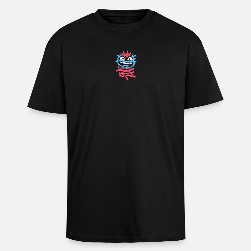 Kleine Monster: Punk-Affe mit Zwinkern - Oversized Heavyweight Unisex T-Shirt - Schwarz