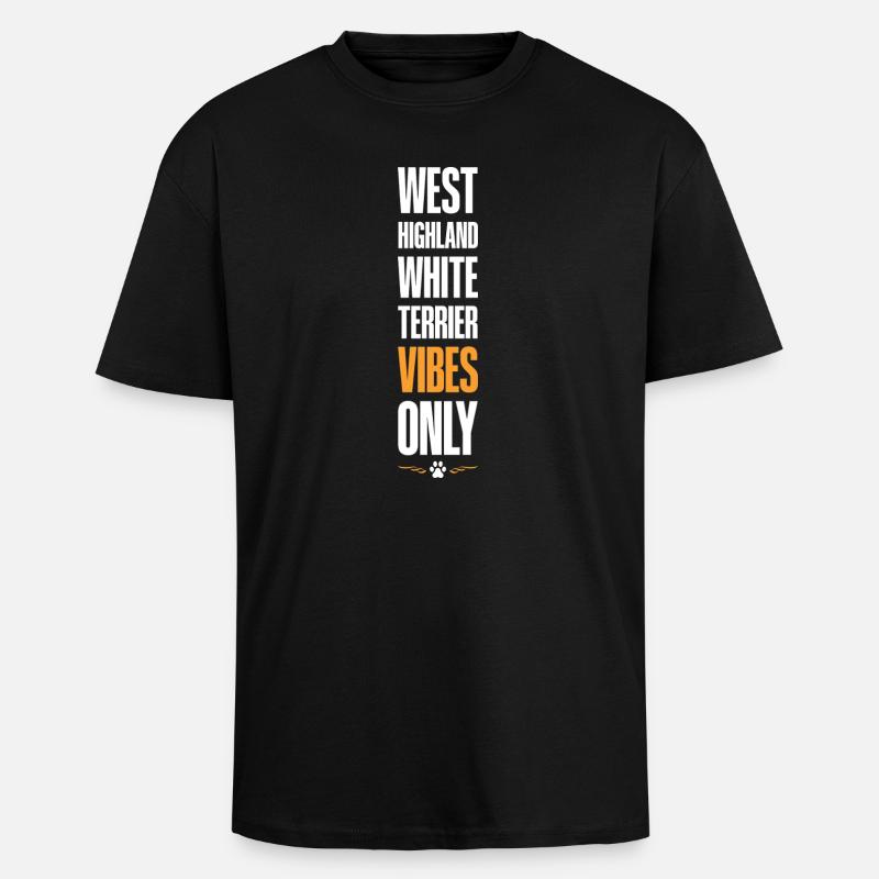 West Highland White Terrier - Unisex Oversized Heavyweight T-shirt - black