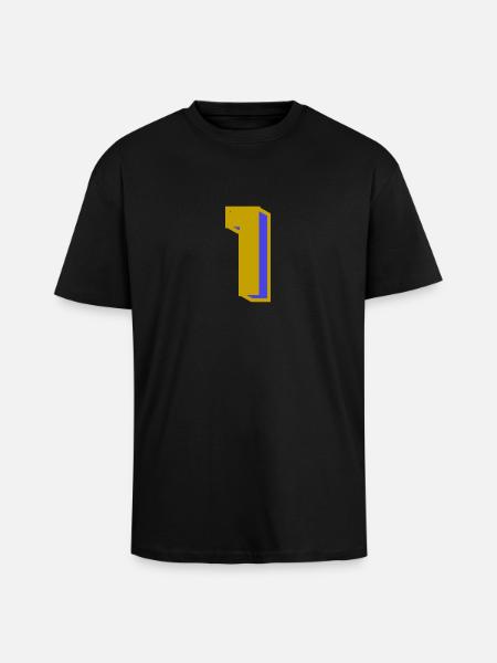 1 - Oversized Heavyweight Unisex T-Shirt - Schwarz