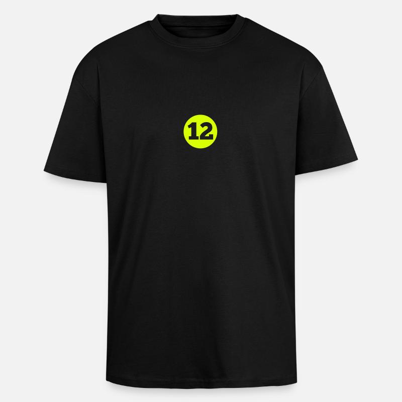 12c - Oversized Heavyweight Unisex T-Shirt - Schwarz