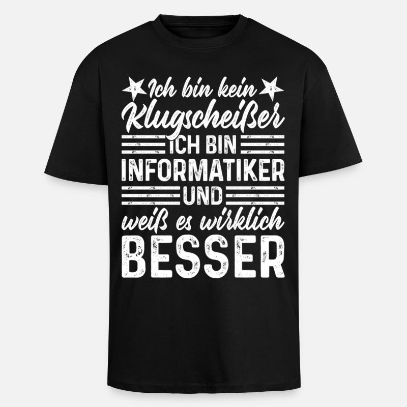 Informatiker - Oversized Heavyweight Unisex T-Shirt - Schwarz
