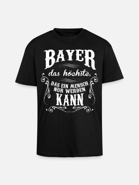 Bayer - Oversized Heavyweight Unisex T-Shirt - Schwarz