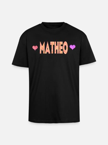 Matheo - Oversized Heavyweight Unisex T-Shirt - Schwarz