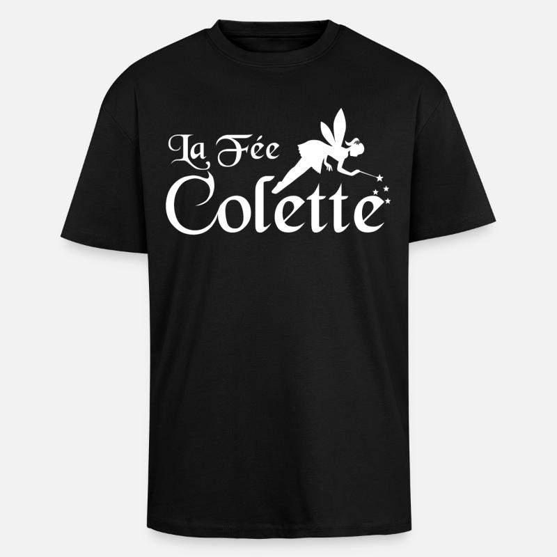 La Fée Colette - T-shirt unisexe oversize épais - noir