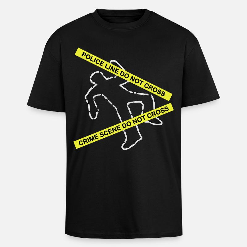 Tatort-Set - Oversized Heavyweight Unisex T-Shirt - Schwarz