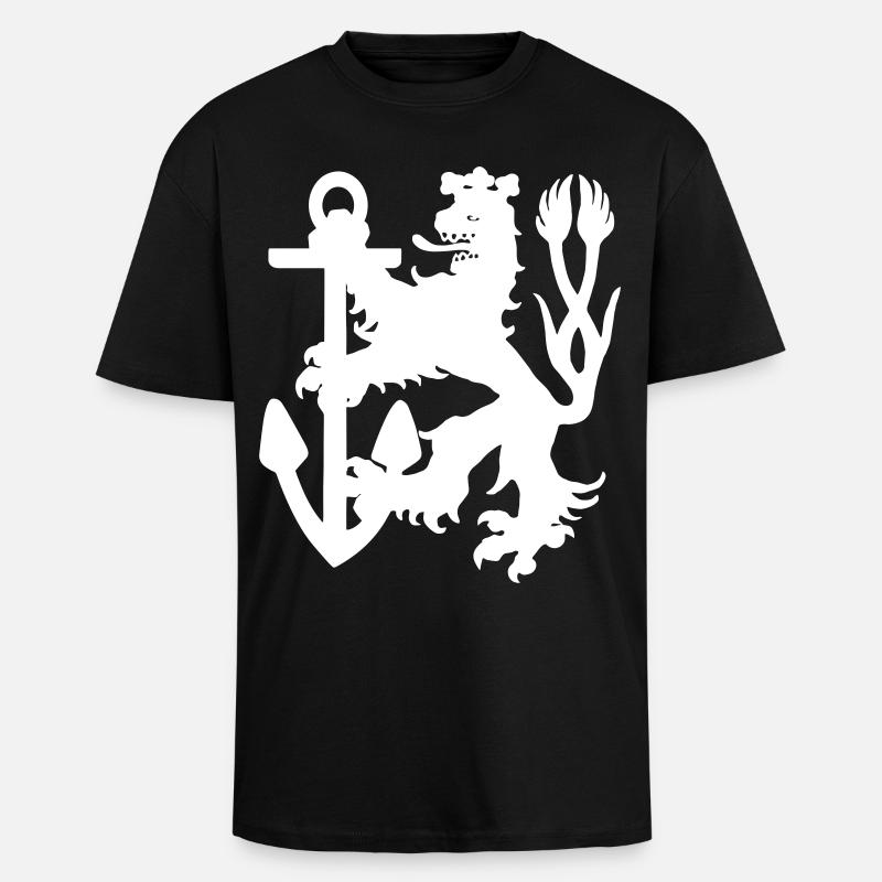 Dusseldorf - Dusseldorf Lion - Unisex Oversized Heavyweight T-shirt - black