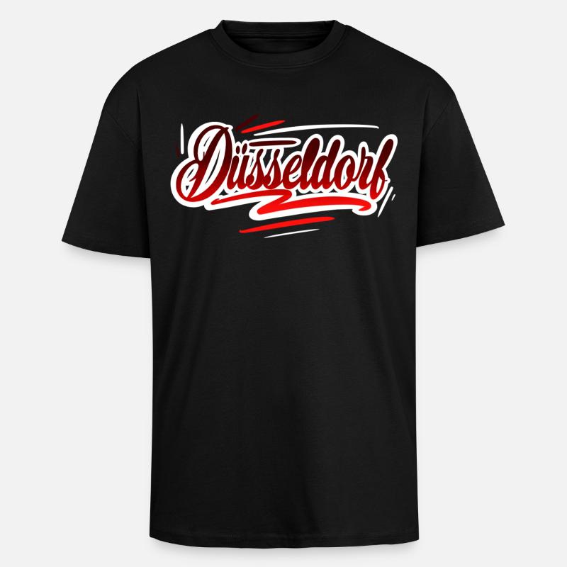 Düsseldorf - Oversized Heavyweight Unisex T-Shirt - Schwarz