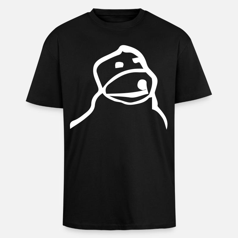 Flat Eric - Oversized Heavyweight Unisex T-Shirt - Schwarz