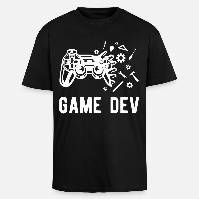 Game Dev - T-shirt unisexe oversize épais - noir
