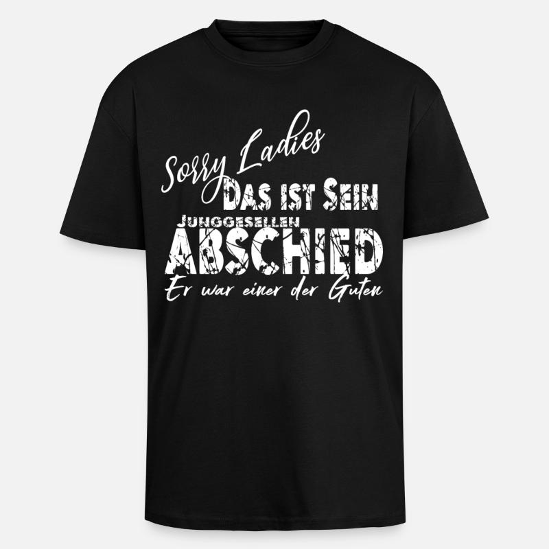 Junggessellenabschied Maenner Geschenk - Oversized Heavyweight Unisex T-Shirt - Schwarz