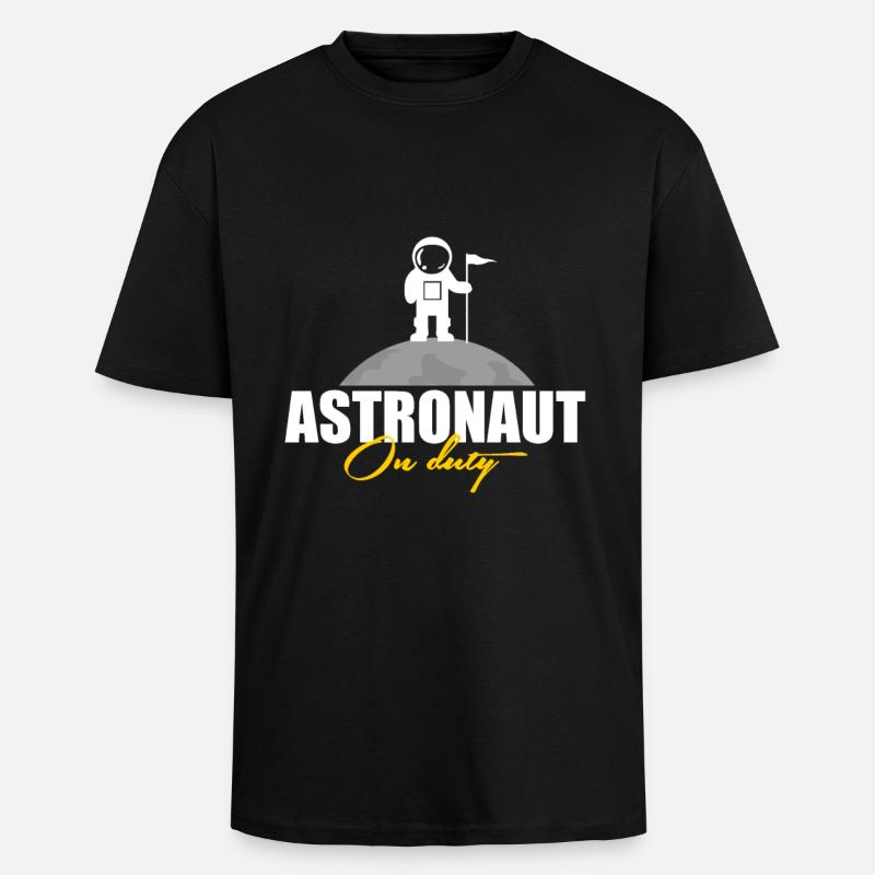 Astronaut im Einsatz Geschenk - Oversized Heavyweight Unisex T-Shirt - Schwarz