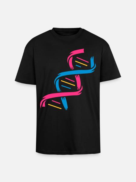 La structure d'une molécule d'ADN - T-shirt unisexe oversize épais - noir
