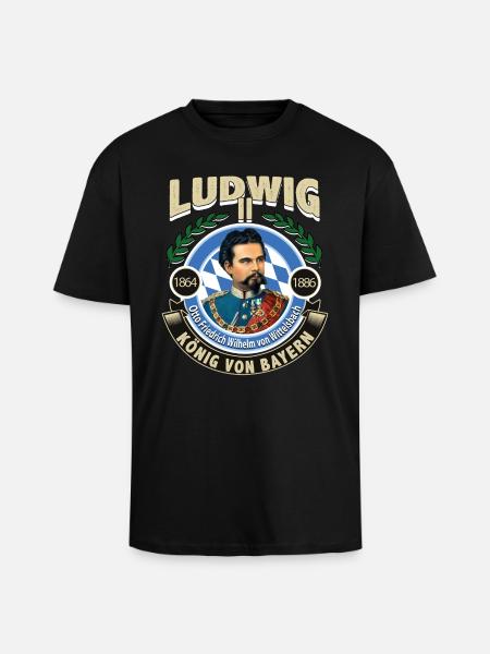KÖNIG LUDWIG VON BAYERN - Oversized Heavyweight Unisex T-Shirt - Schwarz