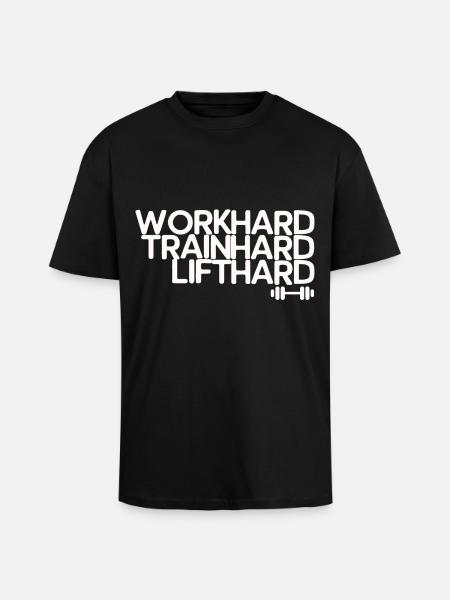 Fitness quote - Unisex Oversized Heavyweight T-shirt - black