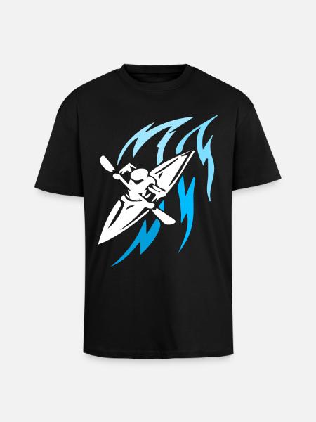 Kayak - Sport - Unisex Oversized Heavyweight T-shirt - black