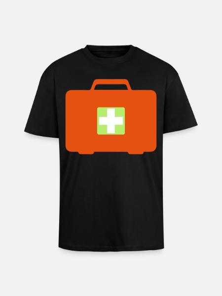 First aid kit - Unisex Oversized Heavyweight T-shirt - black