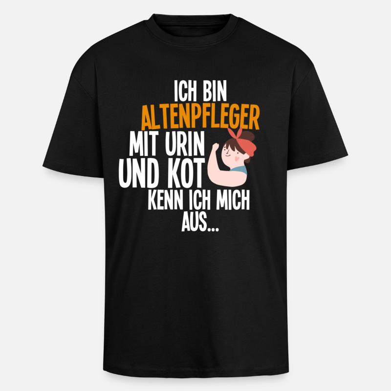 Altenpfleger - Oversized Heavyweight Unisex T-Shirt - Schwarz