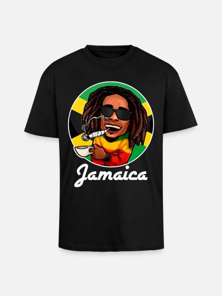 Jamaica - Design - Unisex Oversized Heavyweight T-shirt - black