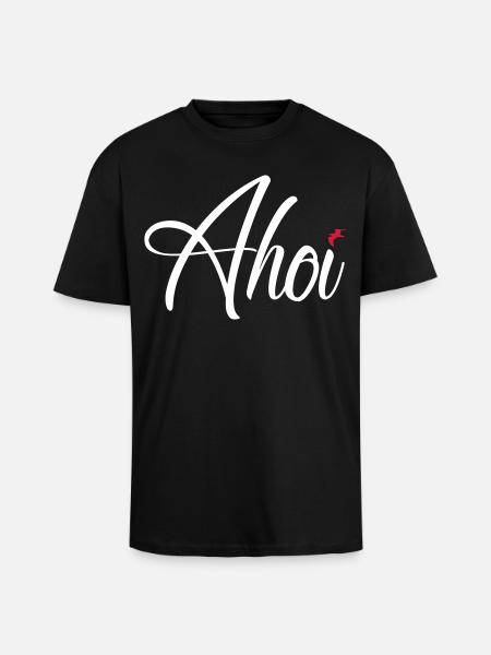 Ahoi - Oversized Heavyweight Unisex T-Shirt - Schwarz