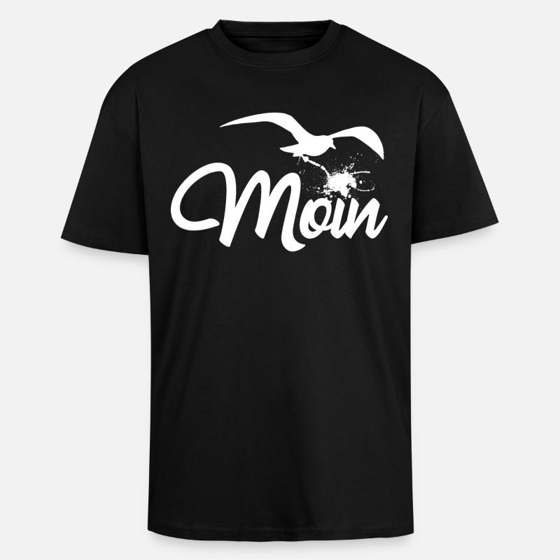 Moin - Möwenschiss - Oversized Heavyweight Unisex T-Shirt - Schwarz