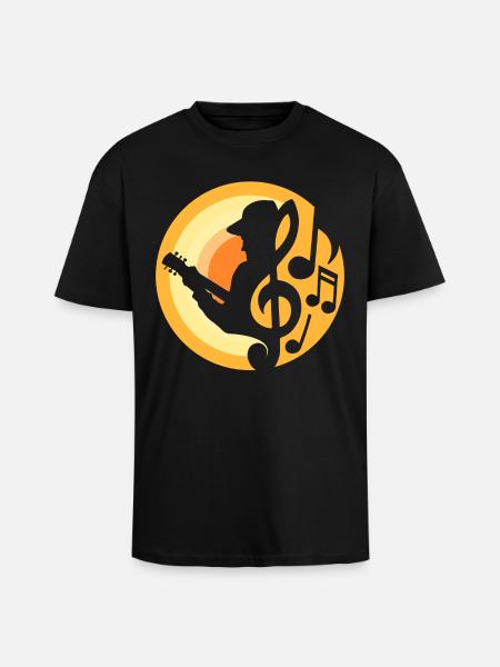Guitar Player - Unisex Oversized Heavyweight T-shirt - black
