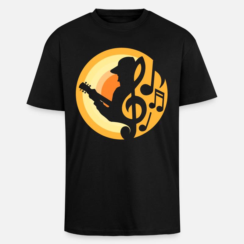 Guitar Player - Unisex Oversized Heavyweight T-shirt - black
