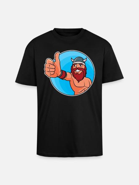Vikings - thumbs up - Unisex Oversized Heavyweight T-shirt - black