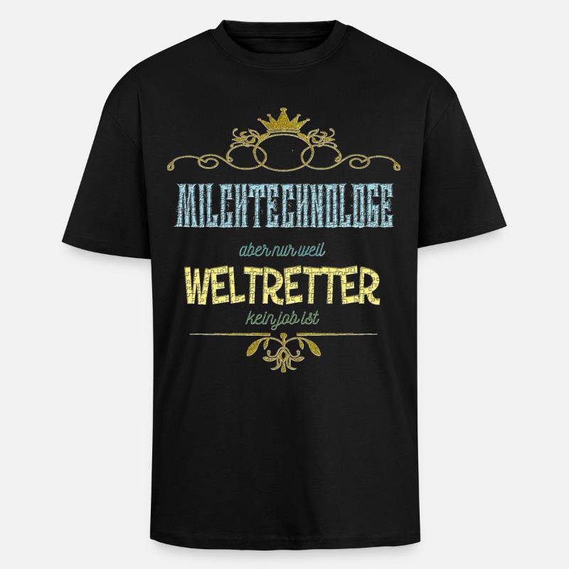 Milchtechnologe Weltretter - Oversized Heavyweight Unisex T-Shirt - Schwarz