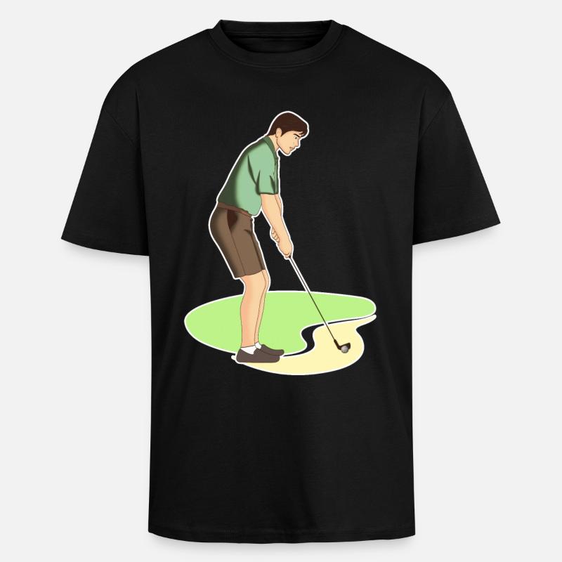 Golf | Golfing | Golfer | golf - Unisex Oversized Heavyweight T-shirt - black