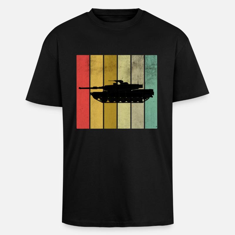 Panzer - Oversized Heavyweight Unisex T-Shirt - Schwarz