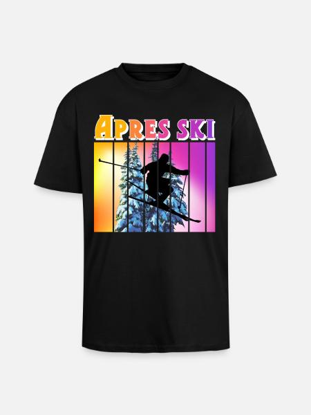 Apres ski - Unisex Oversized Heavyweight T-shirt - black