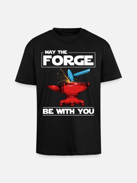 Forge Force Mashup - Unisex Oversized Heavyweight T-shirt - black