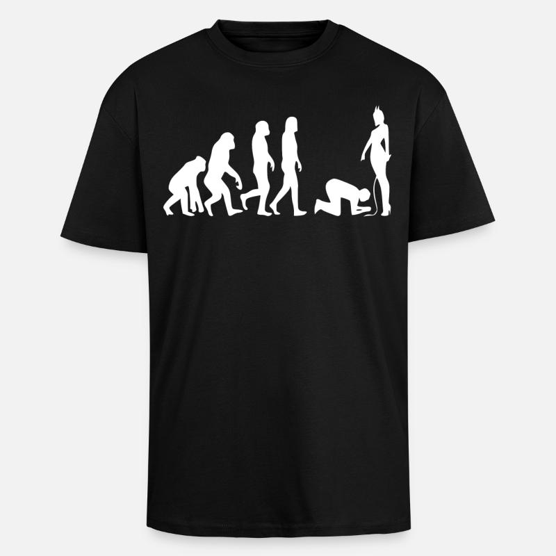 Evolution Mann - Oversized Heavyweight Unisex T-Shirt - Schwarz