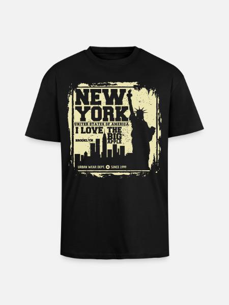 new york usa - Unisex Oversized Heavyweight T-shirt - black