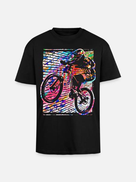 Mountain bike | Mountain bikers | Mountain biking | MTB - Unisex Oversized Heavyweight T-shirt - black
