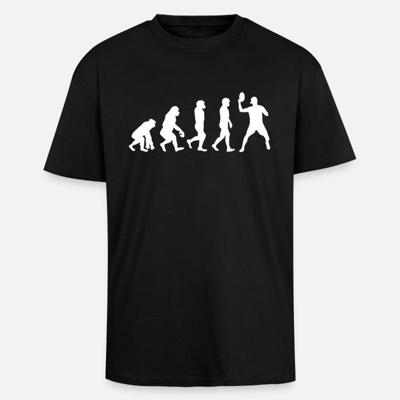 Disc golf evolution - Unisex Oversized Heavyweight T-shirt - black