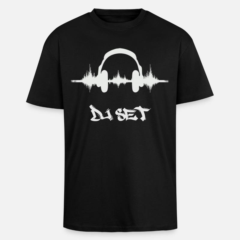 Der DJ - Oversized Heavyweight Unisex T-Shirt - Schwarz