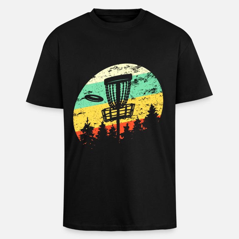 Frisbeegolf Gift - Unisex Oversized Heavyweight T-shirt - black
