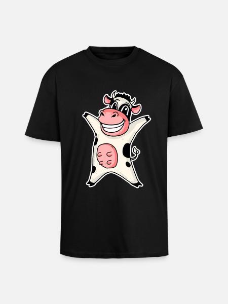 Vache - T-shirt unisexe oversize épais - noir