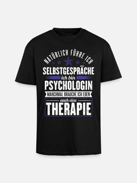 Psychologin Beruf Psychotherapeutin Geschenk - Oversized Heavyweight Unisex T-Shirt - Schwarz