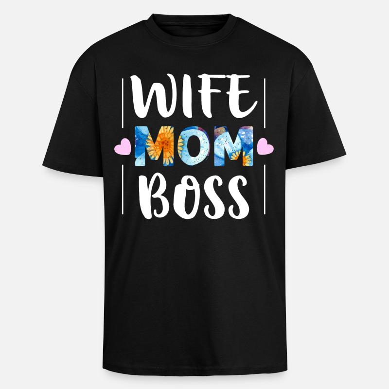 Mama - Oversized Heavyweight Unisex T-Shirt - Schwarz