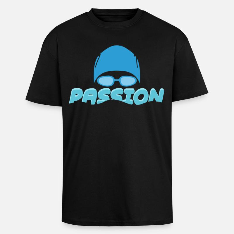 Swim - Oversized Heavyweight Unisex T-Shirt - Schwarz