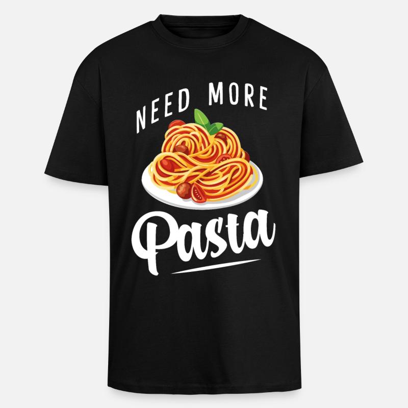 Spaghetti - Pasta - Penne - Nudeln - Oversized Heavyweight Unisex T-Shirt - Schwarz