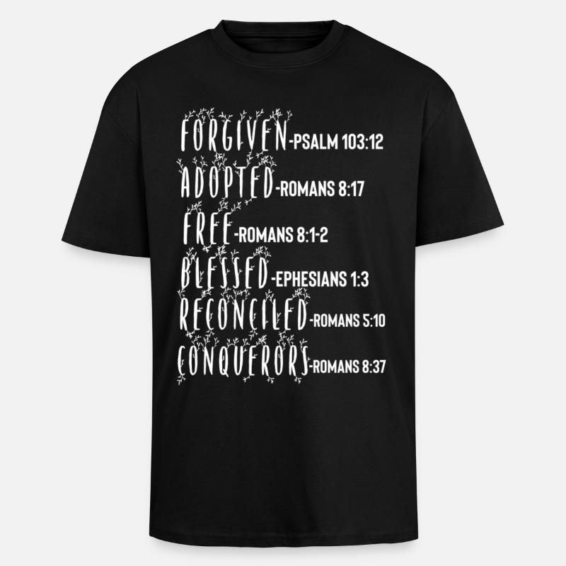 Heiliger Geist Bibelvers - Oversized Heavyweight Unisex T-Shirt - Schwarz