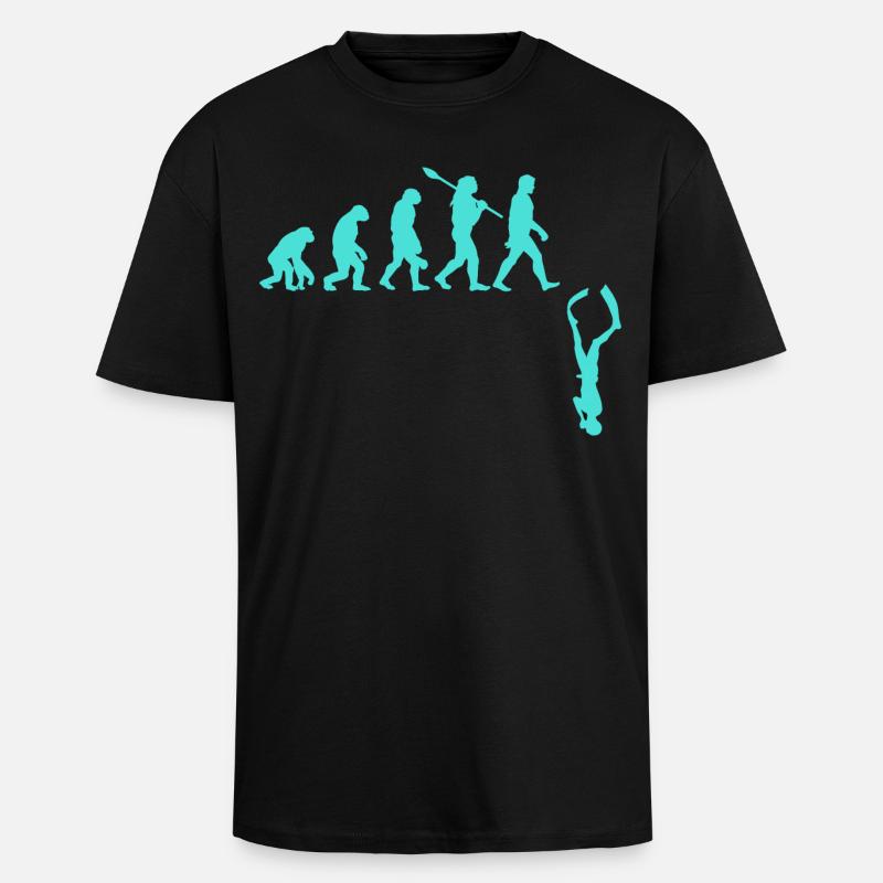 Évolution de l’apnée - T-shirt unisexe oversize épais - noir