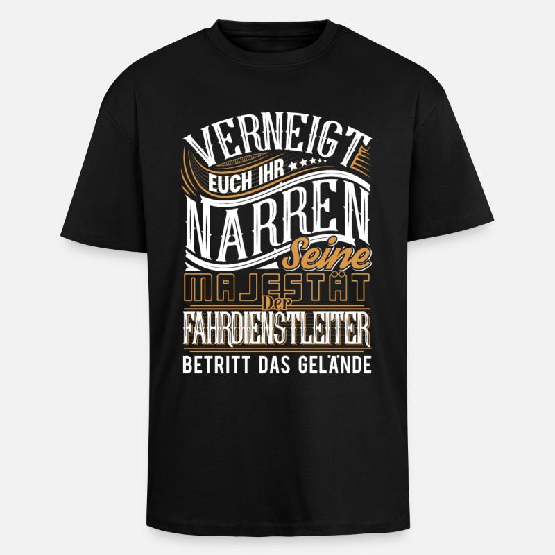 Fahrdienstleiter - Oversized Heavyweight Unisex T-Shirt - Schwarz