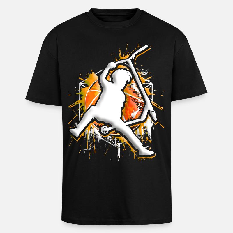 Scooter - Stuntscooter - Trottinette - Tretroller - Unisex Oversized Heavyweight T-shirt - black