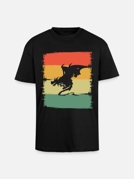 Dragon Dragon - Unisex Oversized Heavyweight T-shirt - black