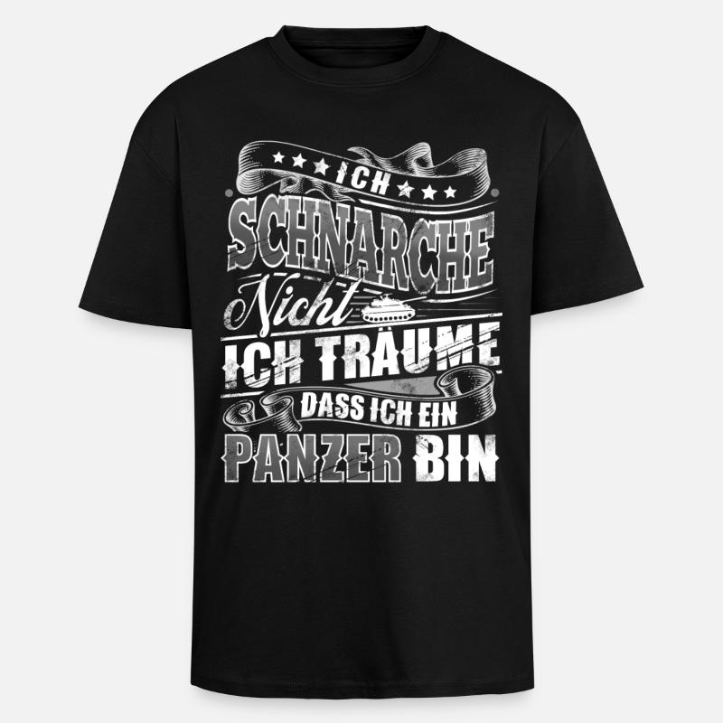Panzer - Oversized Heavyweight Unisex T-Shirt - Schwarz