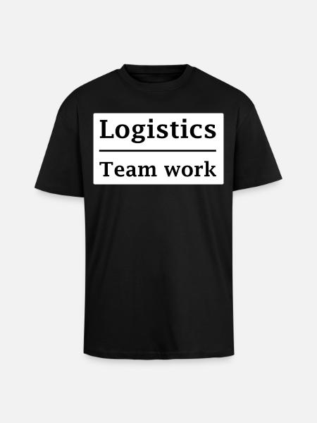 Logistician Teamwork - Unisex Oversized Heavyweight T-shirt - black